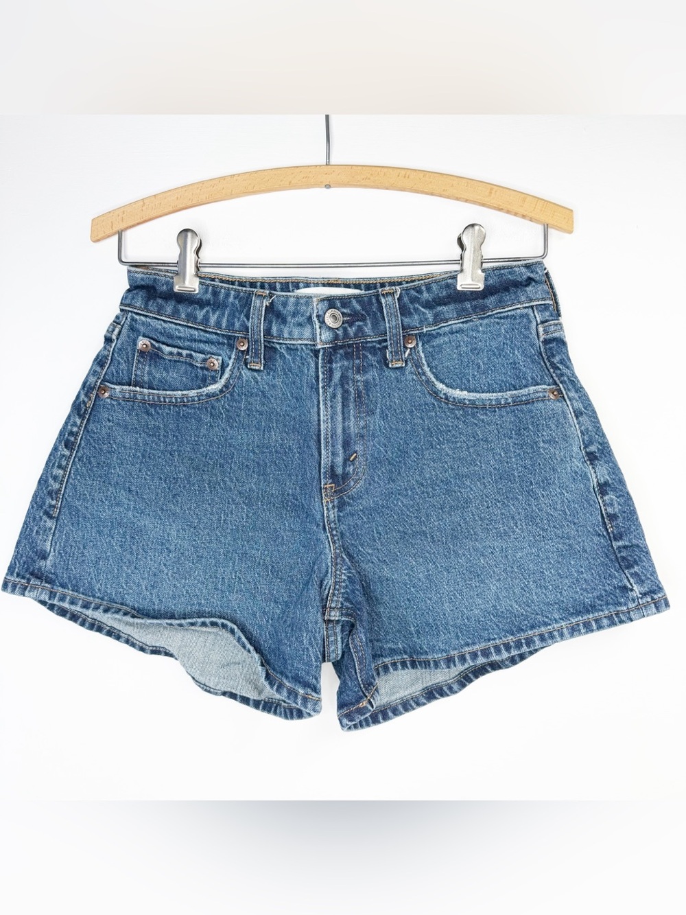Abercrombie & Fitch Mid Rise A-Line Shorts Curve Love Size 25